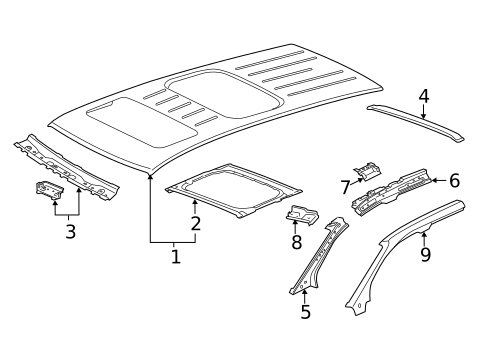 Roof & Components for 2013 Buick Enclave #1