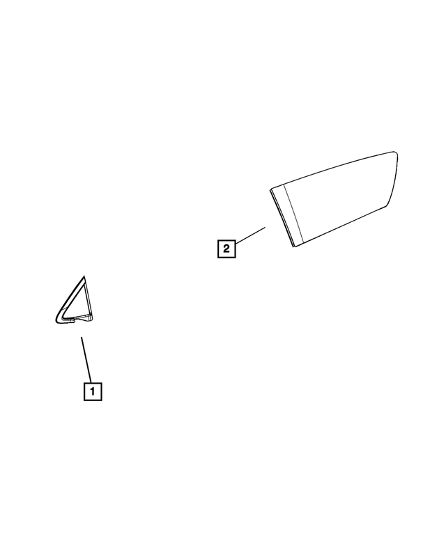 68425062AA - : Quarter Window Glass, Right for Mopar Image