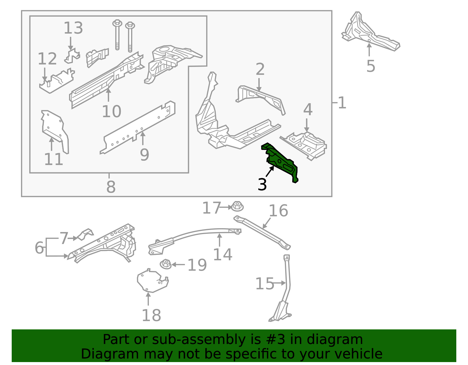 あ ページ N243-54-37X - Fender Apron Reinforcement - 2016-2025 Mazda MX-5