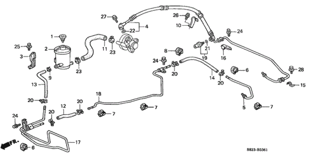 P.S. Hoses - Pipes (V6) for 2002 Honda Accord #0