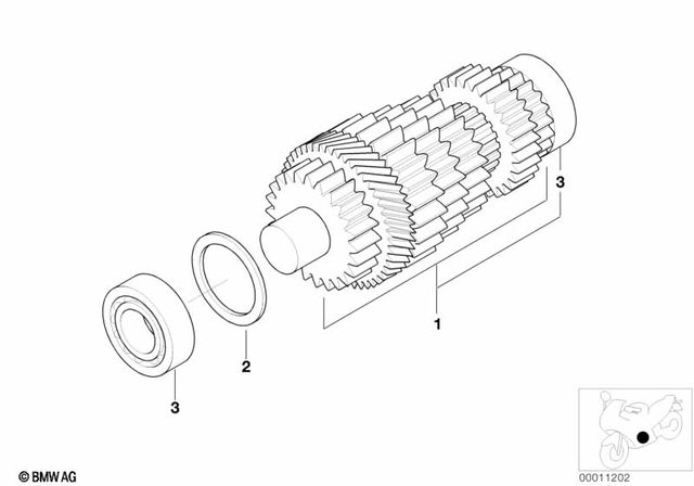 23312333129 - Manual Transmission: Shim - 25X38X1.52 for BMW-Motorrad Image