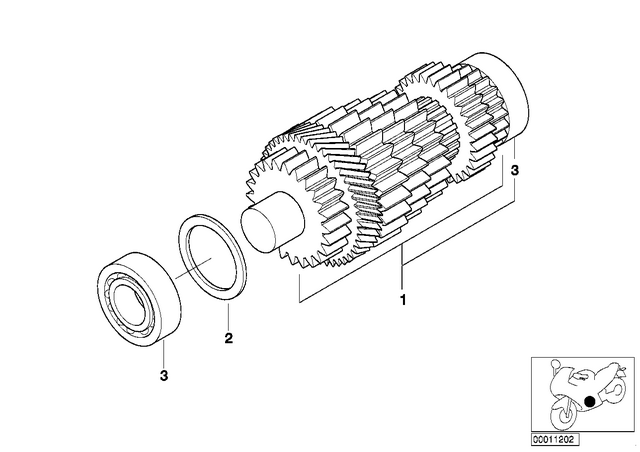 23117687089 - : Clean Bearing Grooved Ball Bearing - 25X52X15 for BMW-Motorrad Image