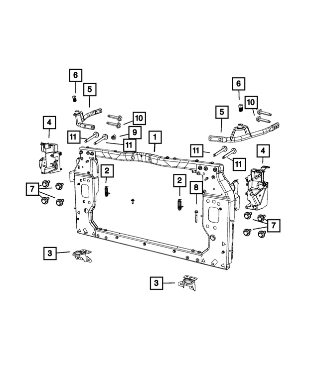 « 68286732AA – Cooling : Support Du Radiateur Support, Côté Droit pour Mopar Image »