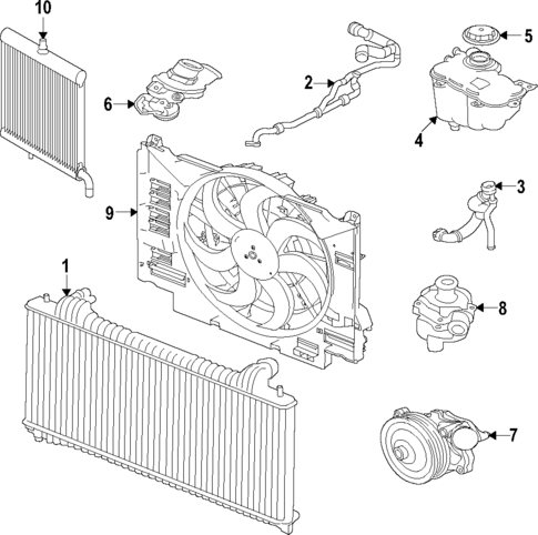 Water Pump for 2019 Land Rover Range Rover Velar #1