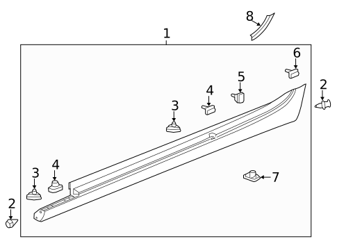 Exterior Trim - Pillars for 2014 Cadillac ATS #0