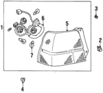 8155016490 - Electrical: Tail Lamp Assembly for Toyota: Tercel Image
