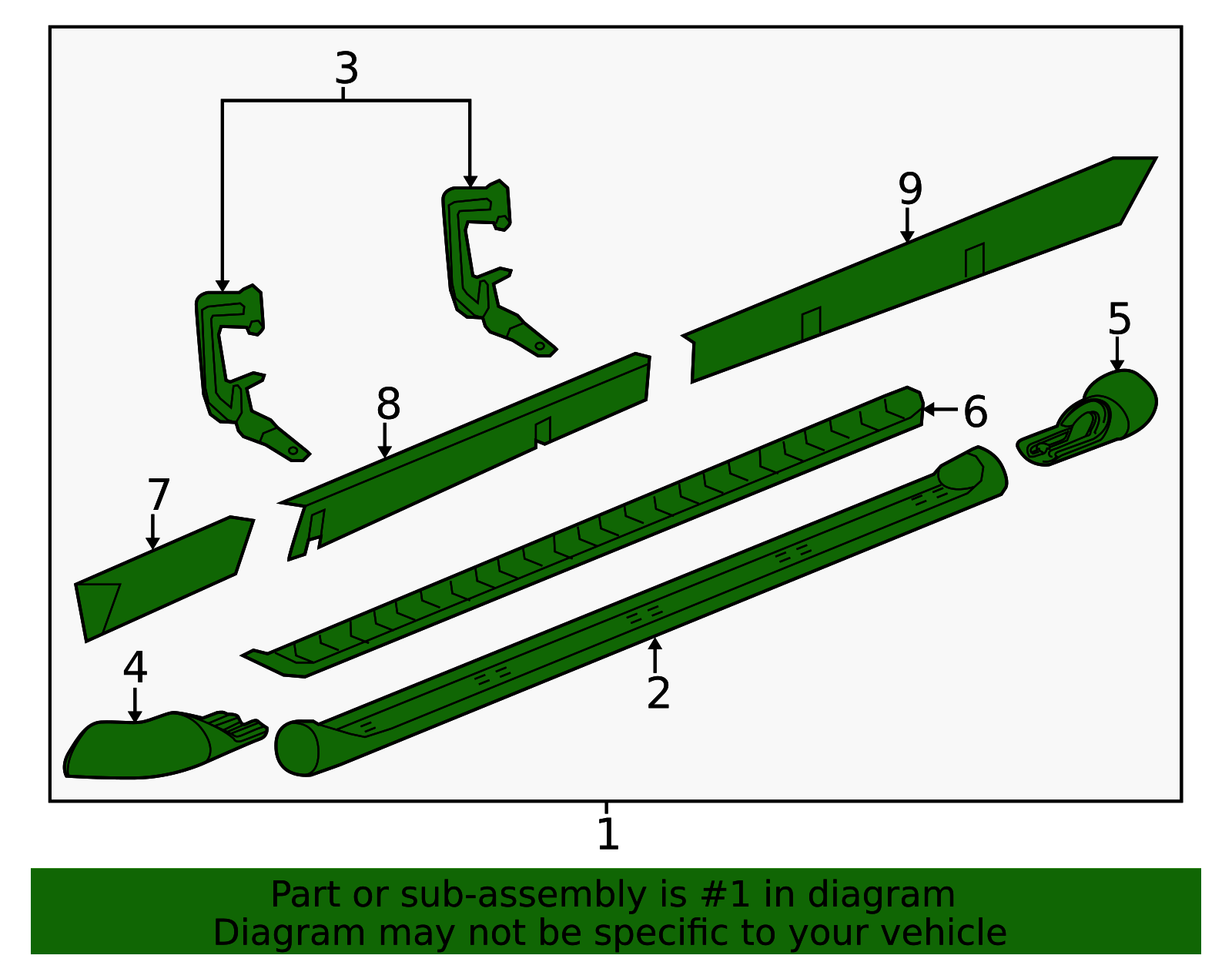 2010-2014 GM Driver Side Running Board 20919370 GM | GMPartsDirect.com