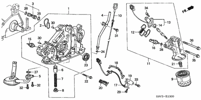 Oil Pump - Oil Strainer (-'04) for 2003 Honda Pilot #0