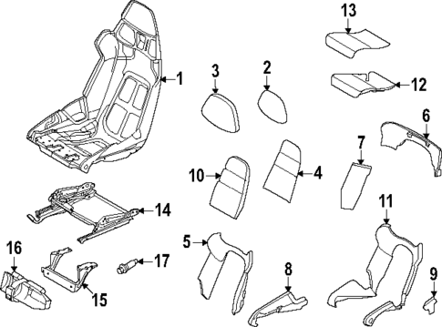 Seat Components for 2022 Porsche 718 Cayman #5
