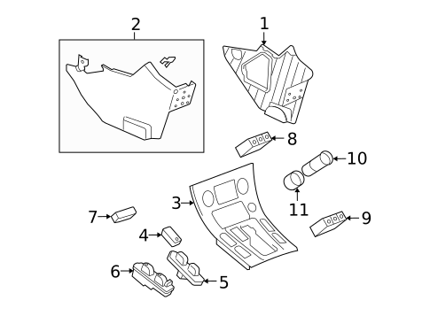 Front Console for 2007 Suzuki XL-7 #0