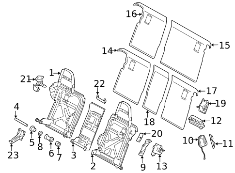 Rear Seat Components for 2016 Porsche Panamera #3