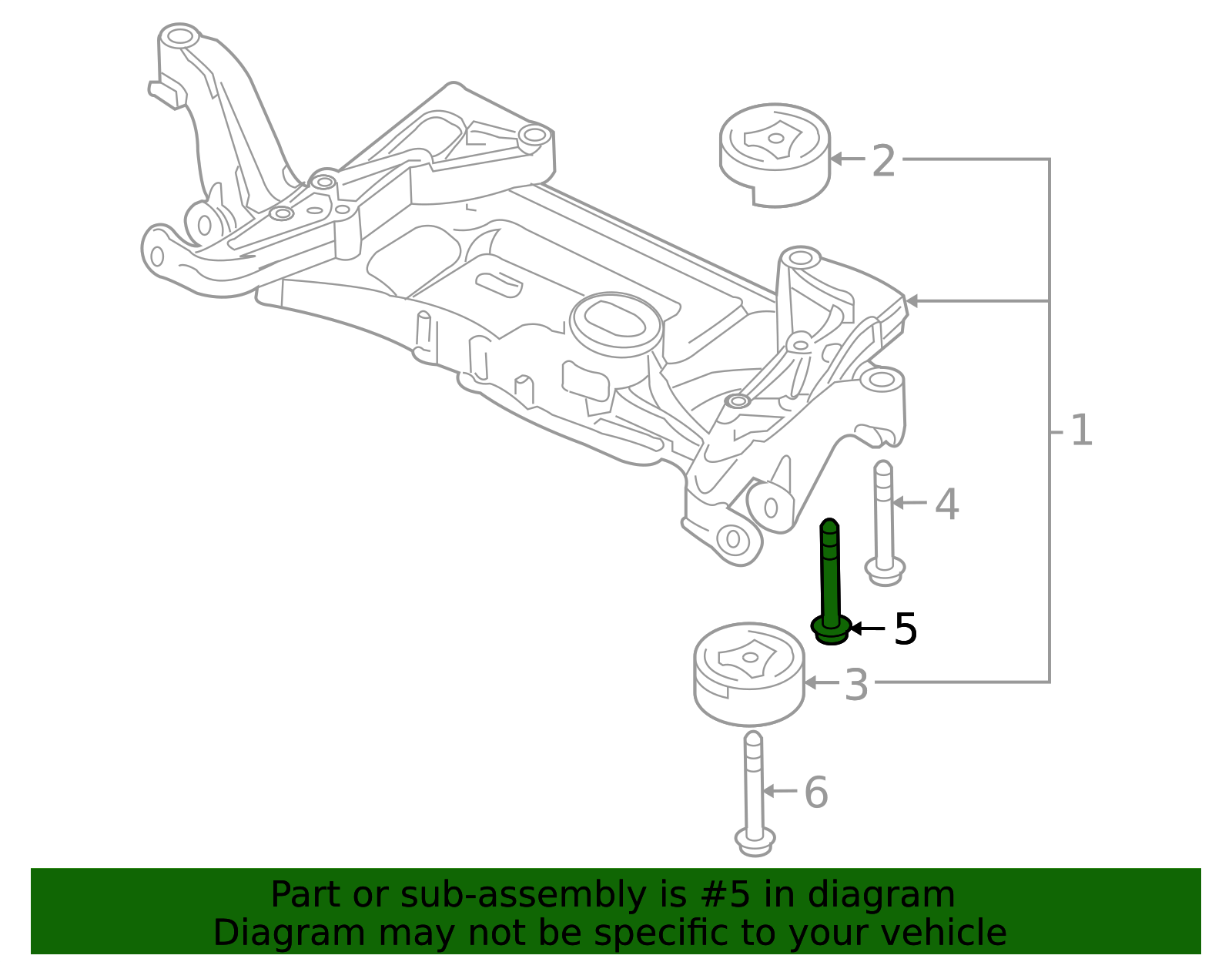 2009-2018 Volkswagen Mount Bolt WHT-000-431-A | VW Direct Auto Parts