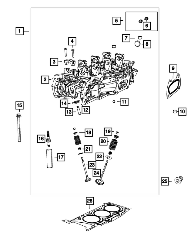 68154699AA - Engine: Cylinder Head Oil Gallery Bolt Kit for Mopar Image image