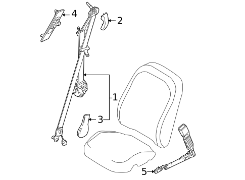 Front Seat Belts for 2011 Ford Focus #0