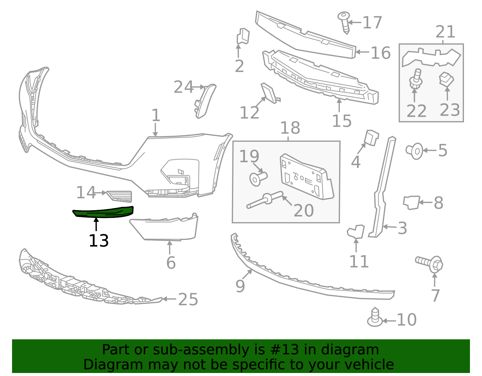 2022-2024 Chevrolet Exterior Bright Chrome Front Passenger Side Fog ...