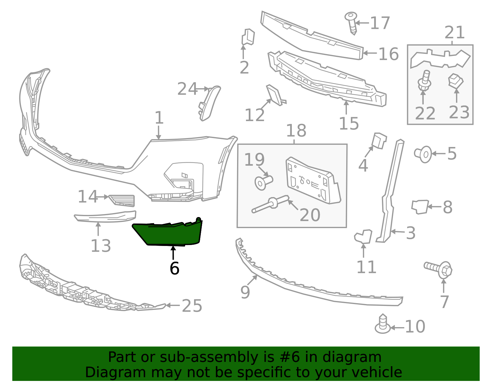 2022-2024 Chevrolet Front Bumper Passenger Side Lower Fascia 85572795 ...
