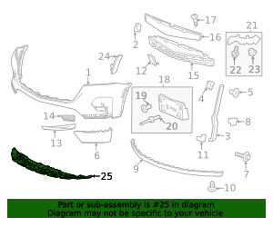 2022-2024 Chevrolet Front Bumper Fascia Lower Stiffener 85538485 | OEM ...