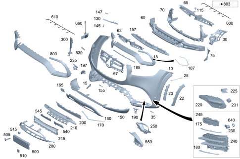 Front Bumper for 2020 Mercedes-Benz GLS450 #0