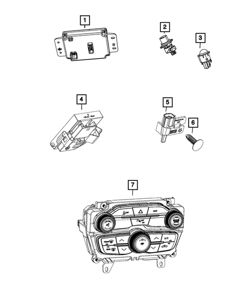 Air Conditioner and Heater Controls for 2015 Dodge Charger #0