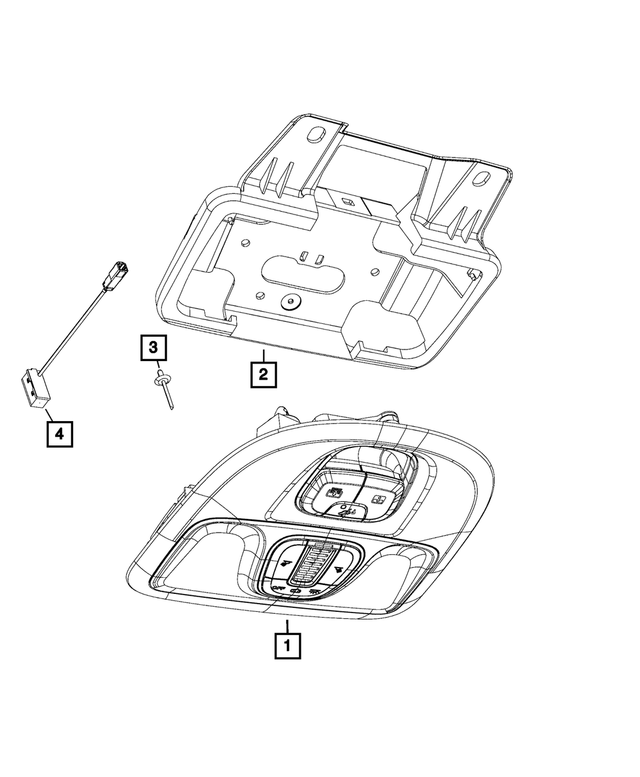 6QM98MS7AA - Interior Trim: Overhead Console for Mopar Image