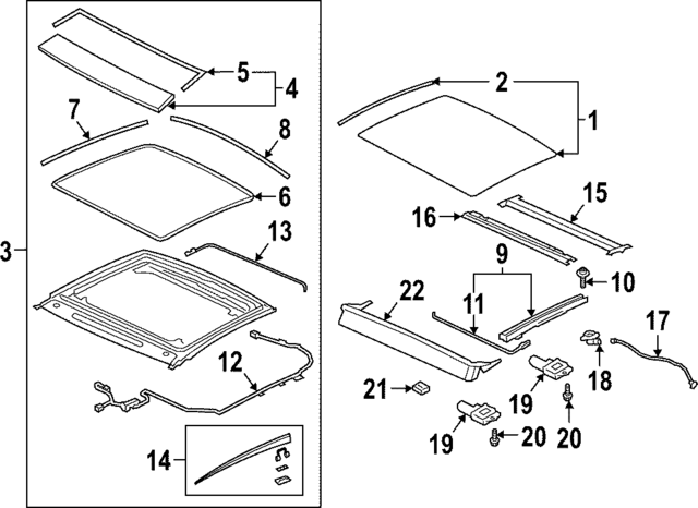 4K8898057 - Body: Hardware Kit for Audi Image