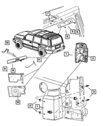 55369087AG - Electrical: Liftgate Handle for Mopar Image