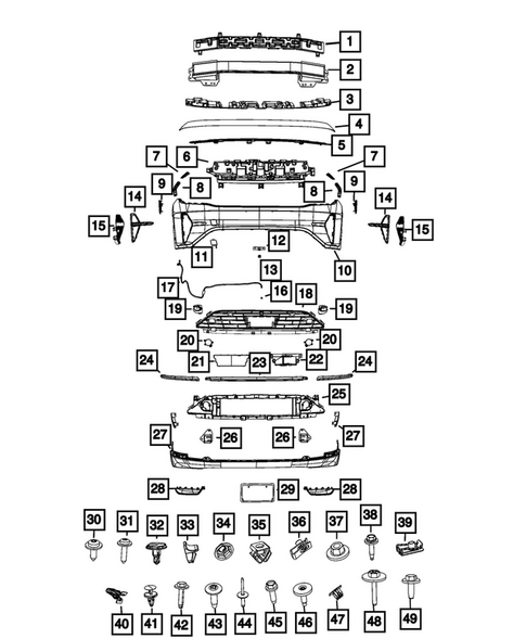 Front Bumper and Fascia for 2026 Jeep Cherokee #0