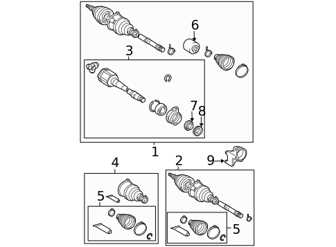 Drive Axles for 2009 Scion tC #0