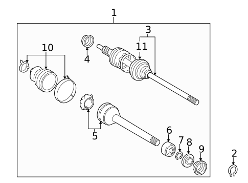 Drive Axles for 2000 Toyota Camry #0