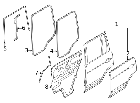 Door & Components for 2003 Land Rover Range Rover #1