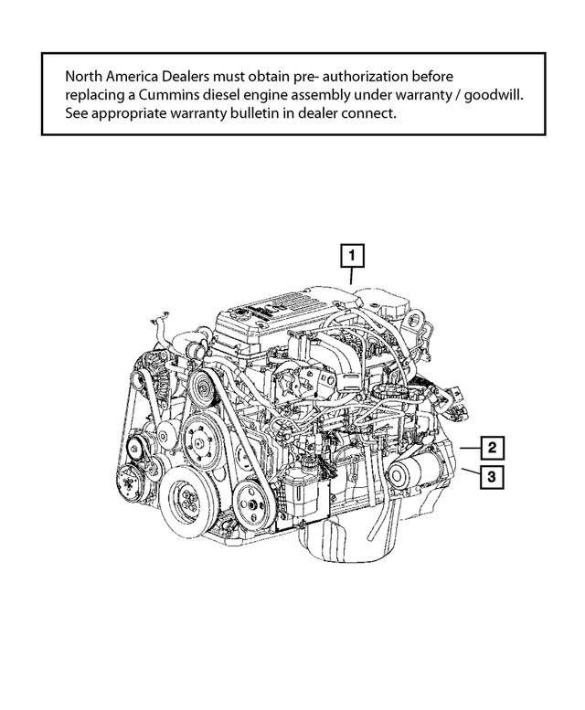 R8071551AA - 6.7L Turbo Diesel; Engine: Complete Engine, Remanufactured for Mopar Image image