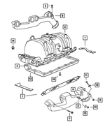 4897383AD - Engine 5.9L Eight Cylinder: Intake Manifold Gasket Package for Mopar Image