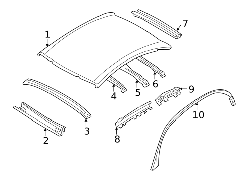 Roof & Components for 2002 INFINITI I35 #0