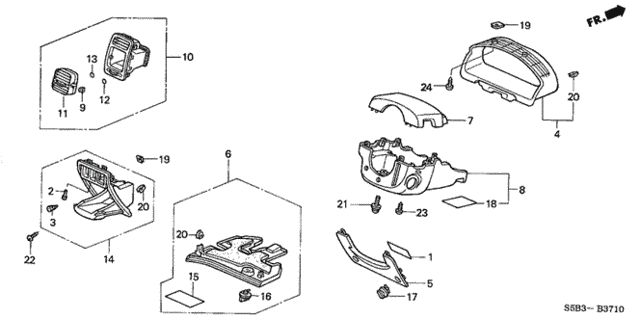 Instrument Panel Garnish (Driver Side) for 2005 Honda Civic #0