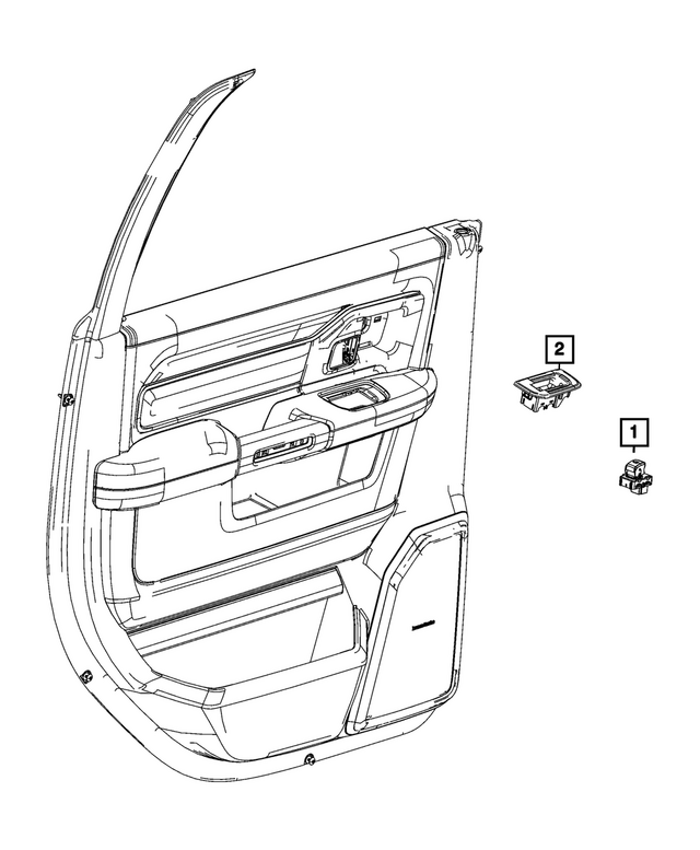 68676847AA - Electrical: Power Window Switch, Rear Left for Mopar Image