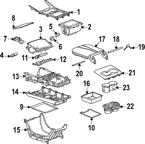 Center Console for 2025 Chevrolet Traverse #0