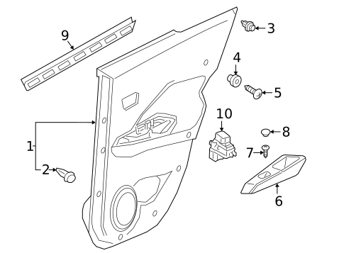 Interior Trim - Rear Door for 2025 Nissan Kicks Play #0