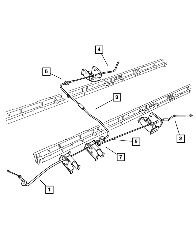 4683285 - Parking Brake: Parking Brake Cable, Front for Mopar Image