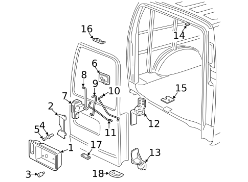 Lock & Hardware for 1996 Chevrolet Express 3500 #4