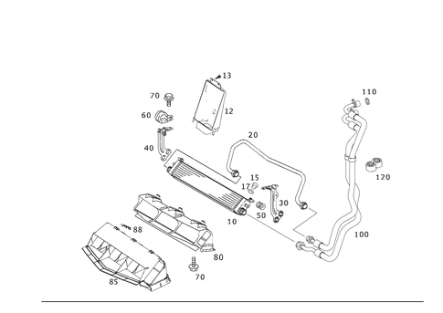 Oil Cooler for 2007 Mercedes-Benz SL55 AMG #0