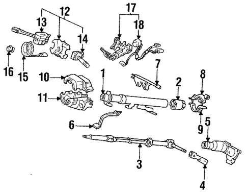 Steering Column Assembly for 1992 Acura Integra #0