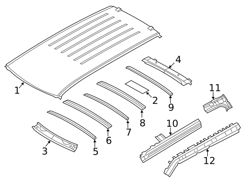 Roof & Components for 2021 Nissan Armada #0
