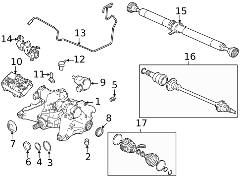 Axle & Differential for 2023 Jaguar E-Pace #0