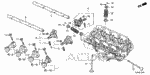 122315G0A00 - Engine: HOLDER, ROCKER SHAFT (No.1) for Acura Image