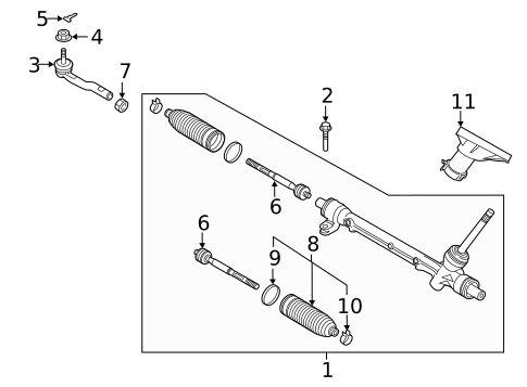 Steering Gear & Linkage for 2020 Toyota Yaris #0