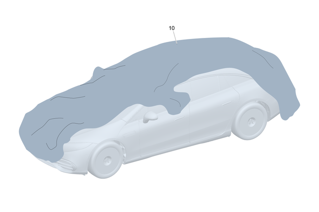 2978990100 - Tarp: Covering Tarp for Mercedes-Benz: EQS 450, EQS 450+, EQS 580, EQS AMG Image