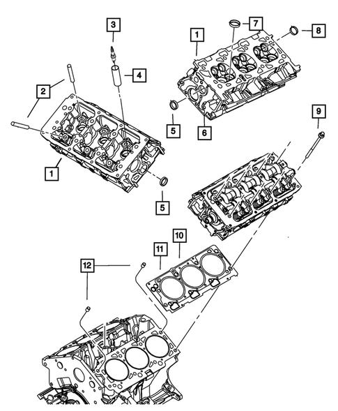 Cylinder Head for 2010 Dodge Nitro #0