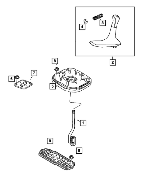 Gearshift Controls for 2003 Jeep Liberty #1