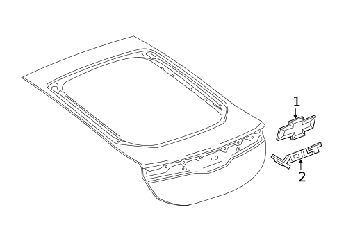 Exterior Trim - Lift Gate for 2019 Chevrolet Volt #0