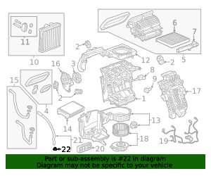 23200275 - 2017-2024 GM - Air Conditioning Evaporator and Blower Module ...